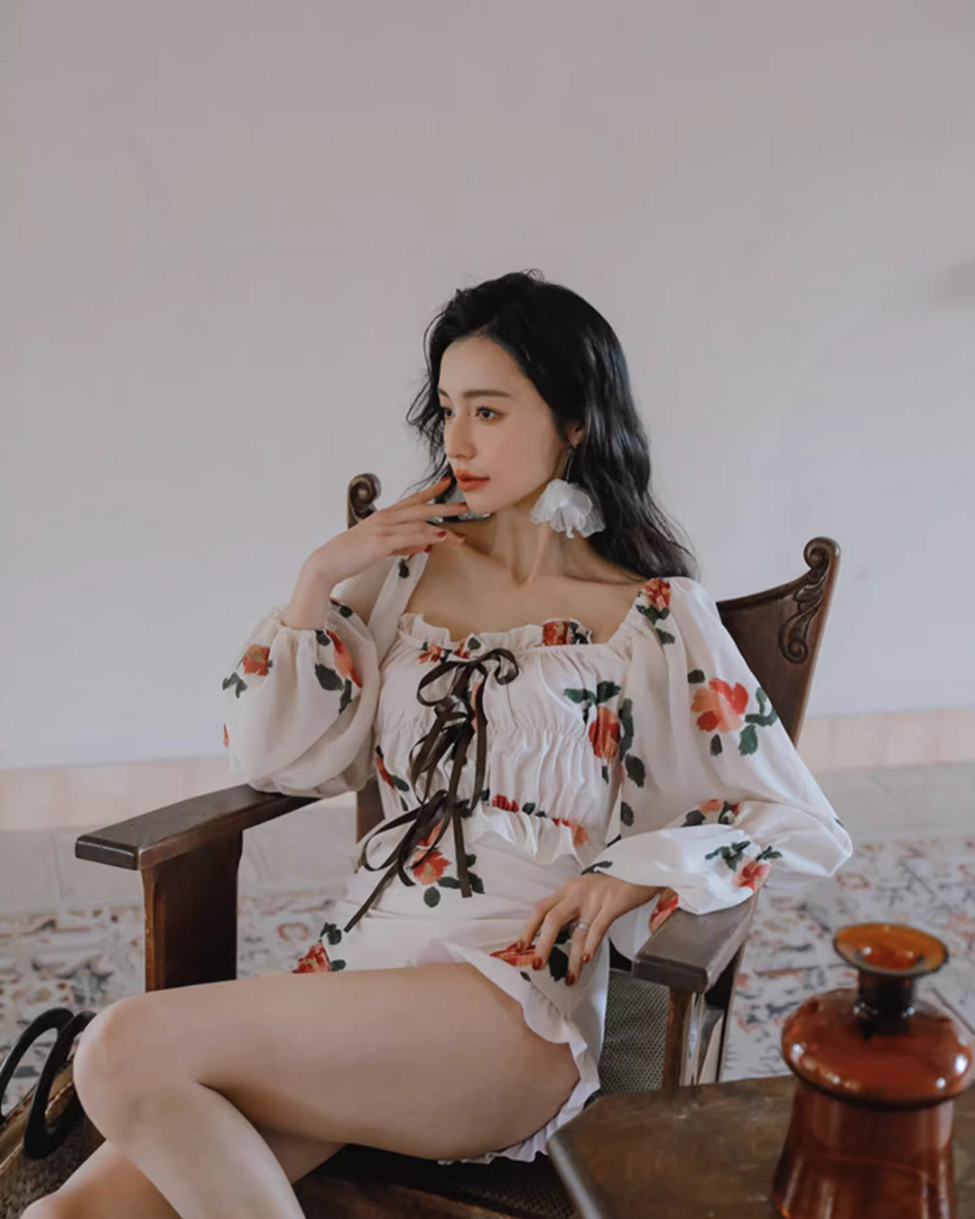 Romantic Floral One-Piece Swimwear