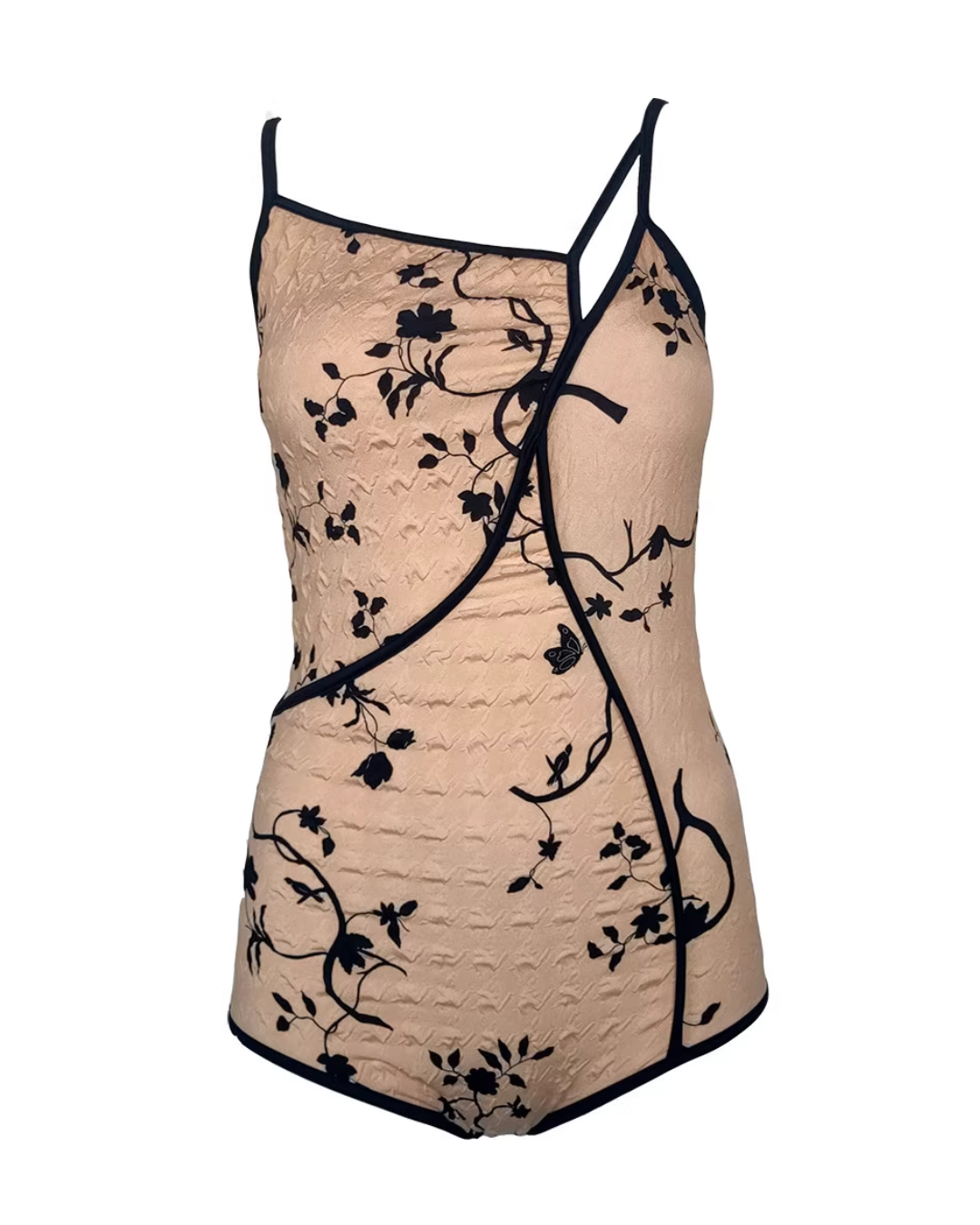 Floral Embroidered One-Piece Swimwear