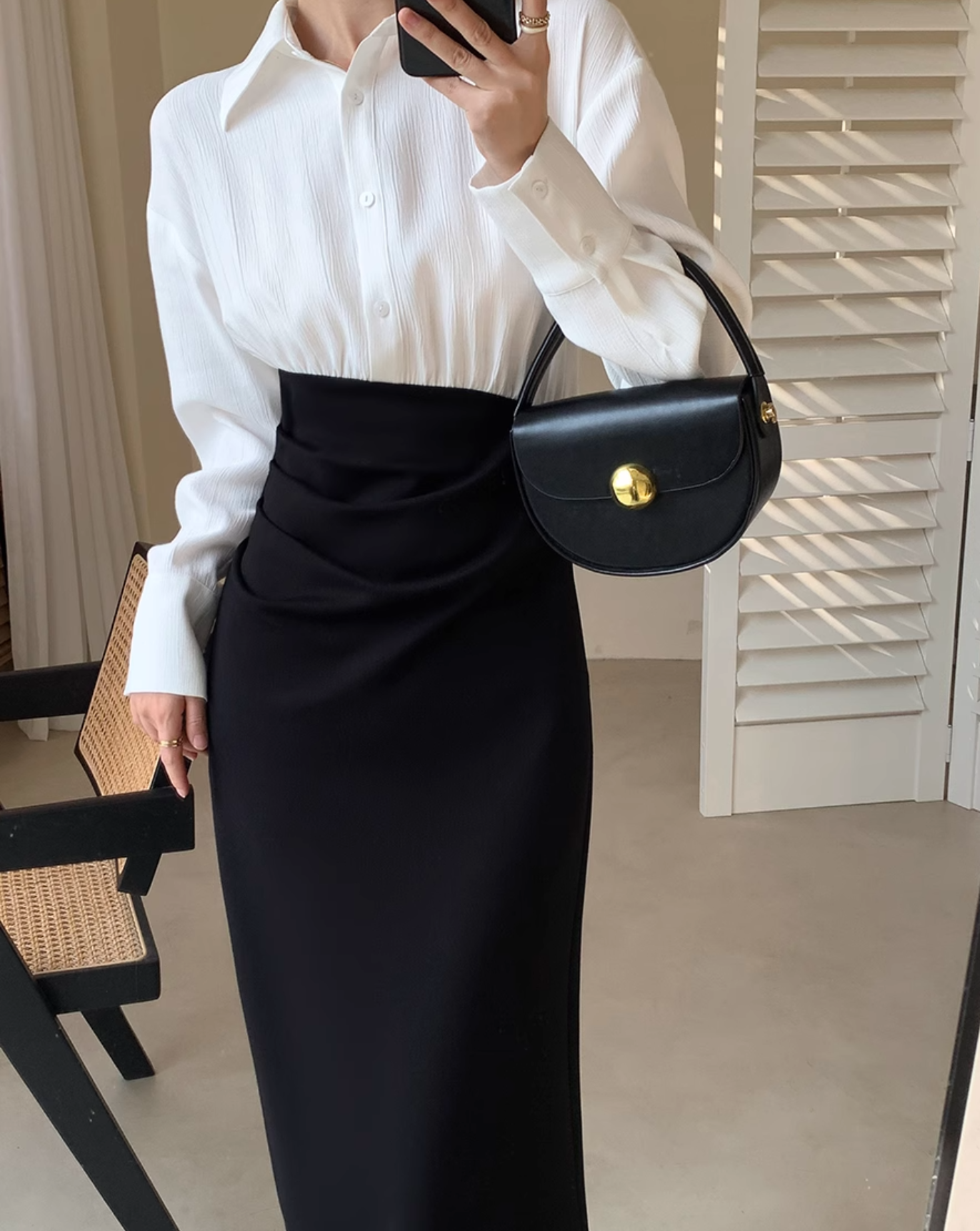 Elegant tight square neck dress (long sleeves)