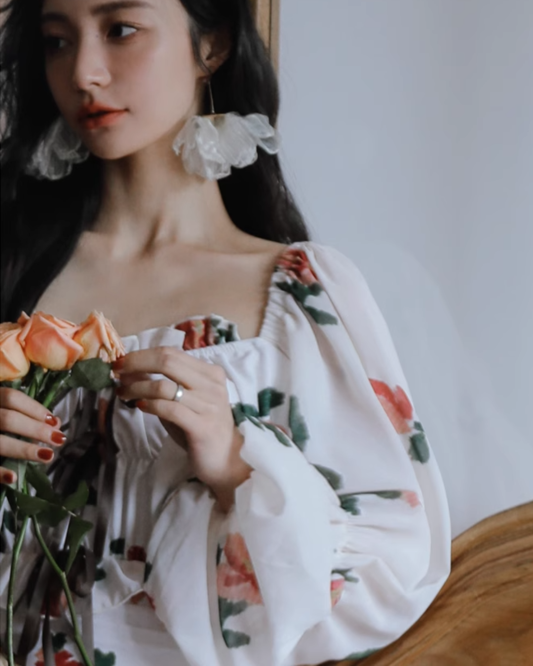 Romantic Floral One-Piece Swimwear