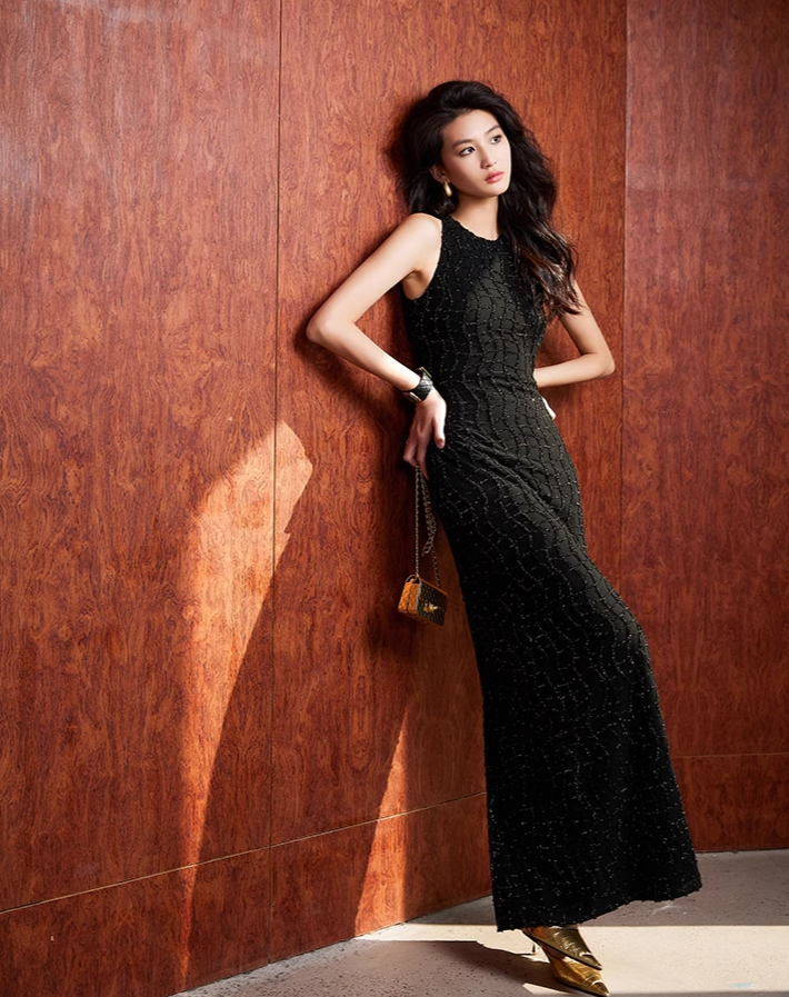 Waffle design sleeveless dress ( tight neck )