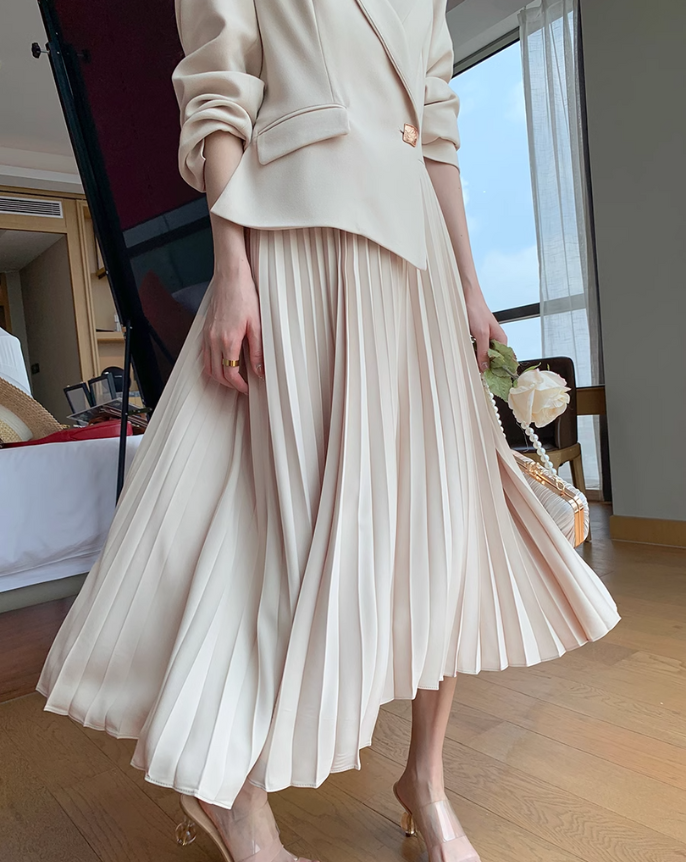 Formal jacket dress (White)