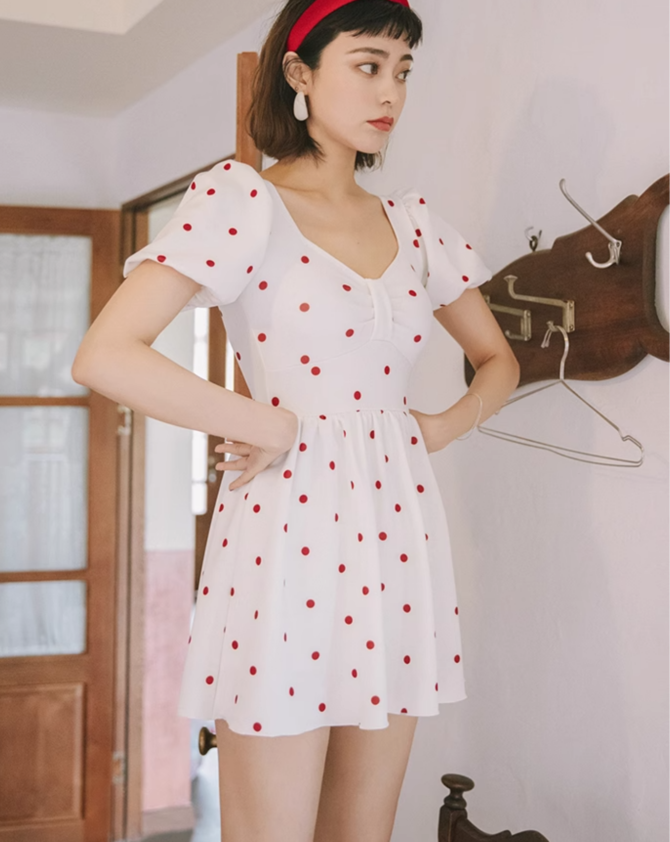 Retro dot swimwear