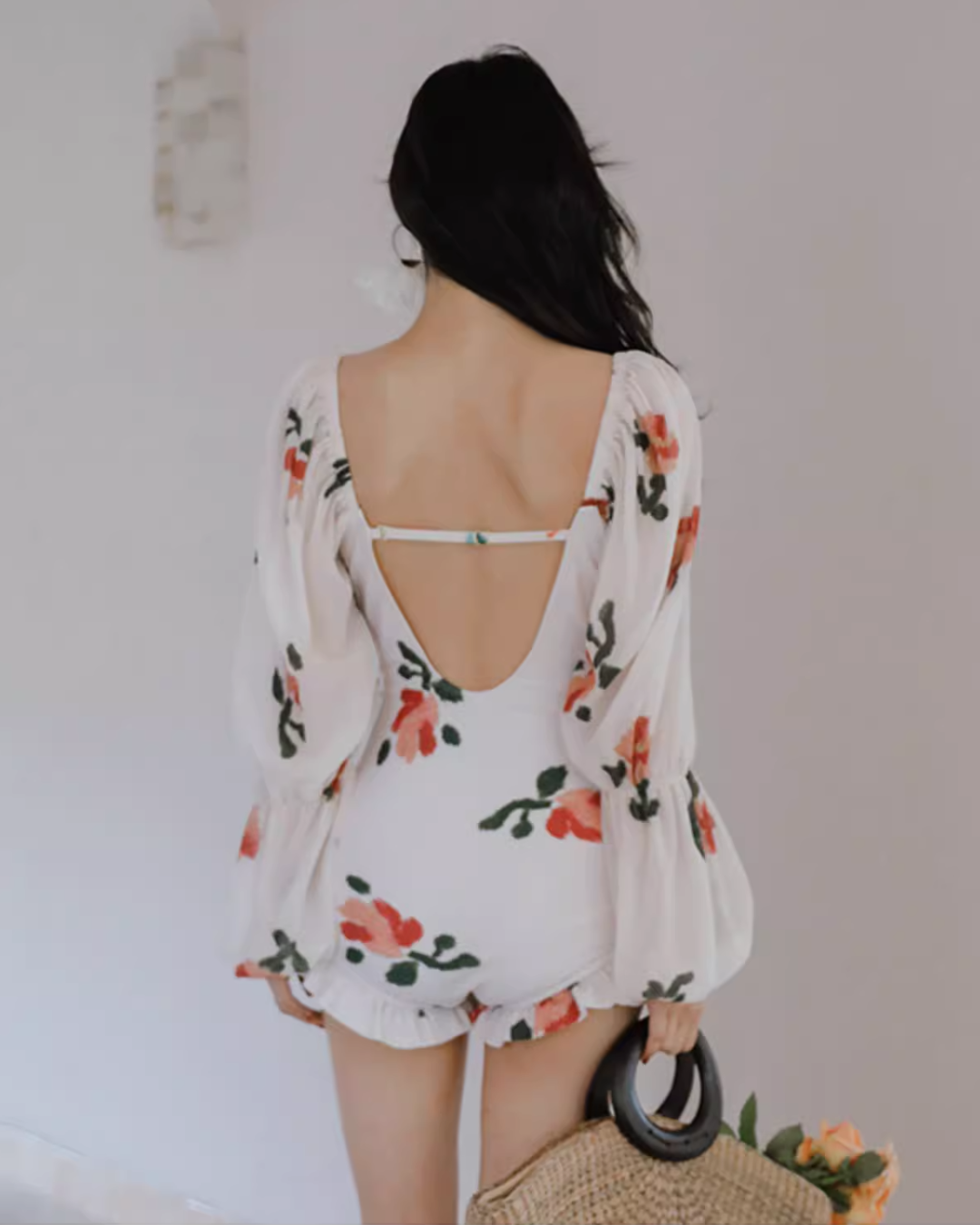 Romantic Floral One-Piece Swimwear