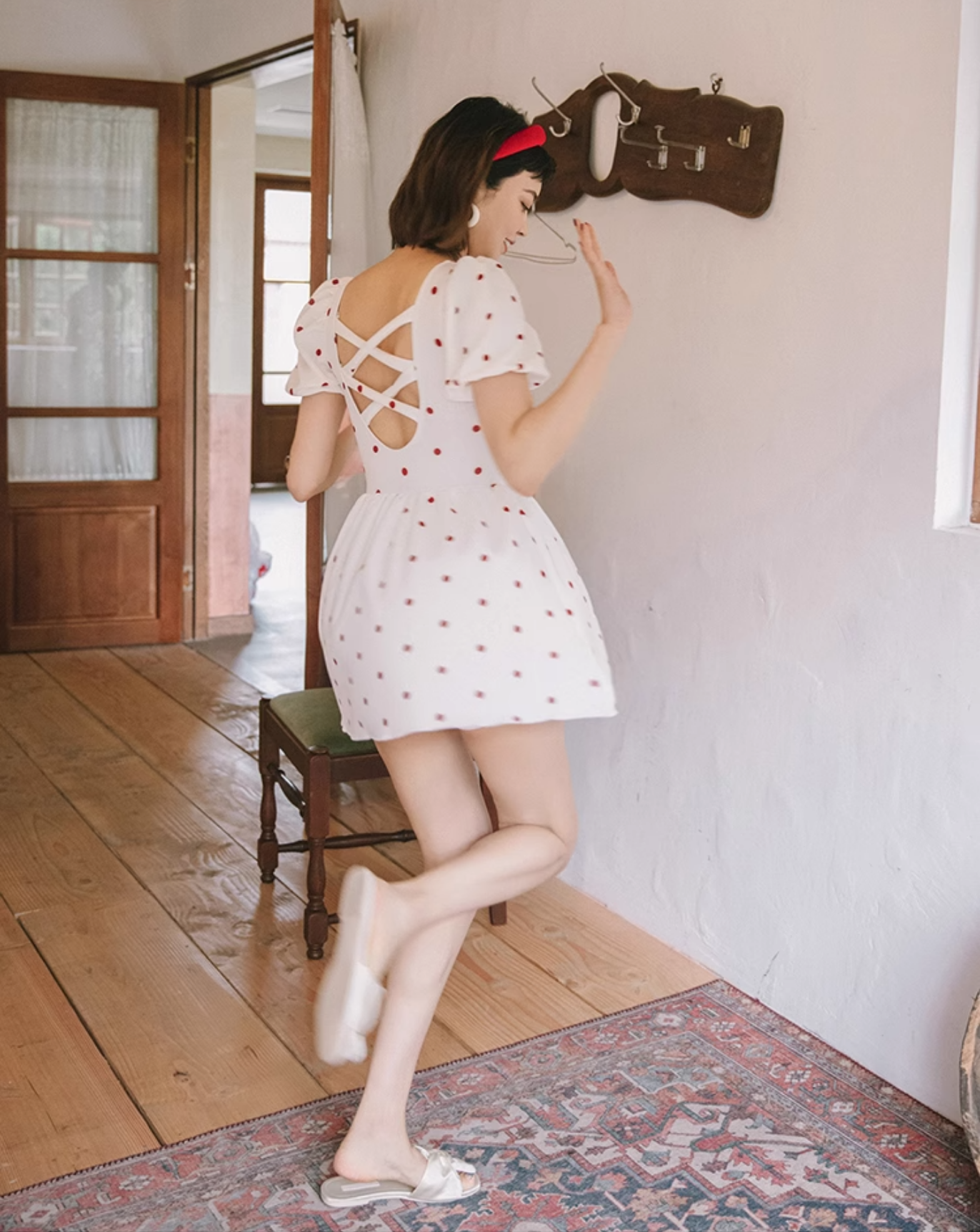 Retro dot swimwear