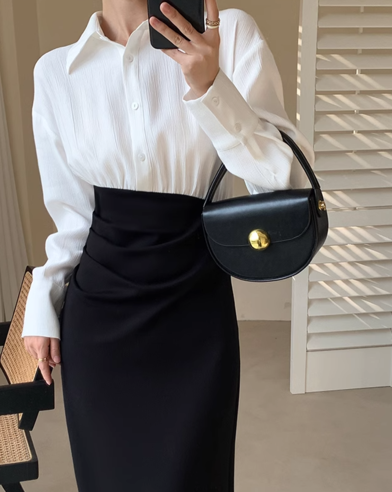 Elegant tight square neck dress (long sleeves)