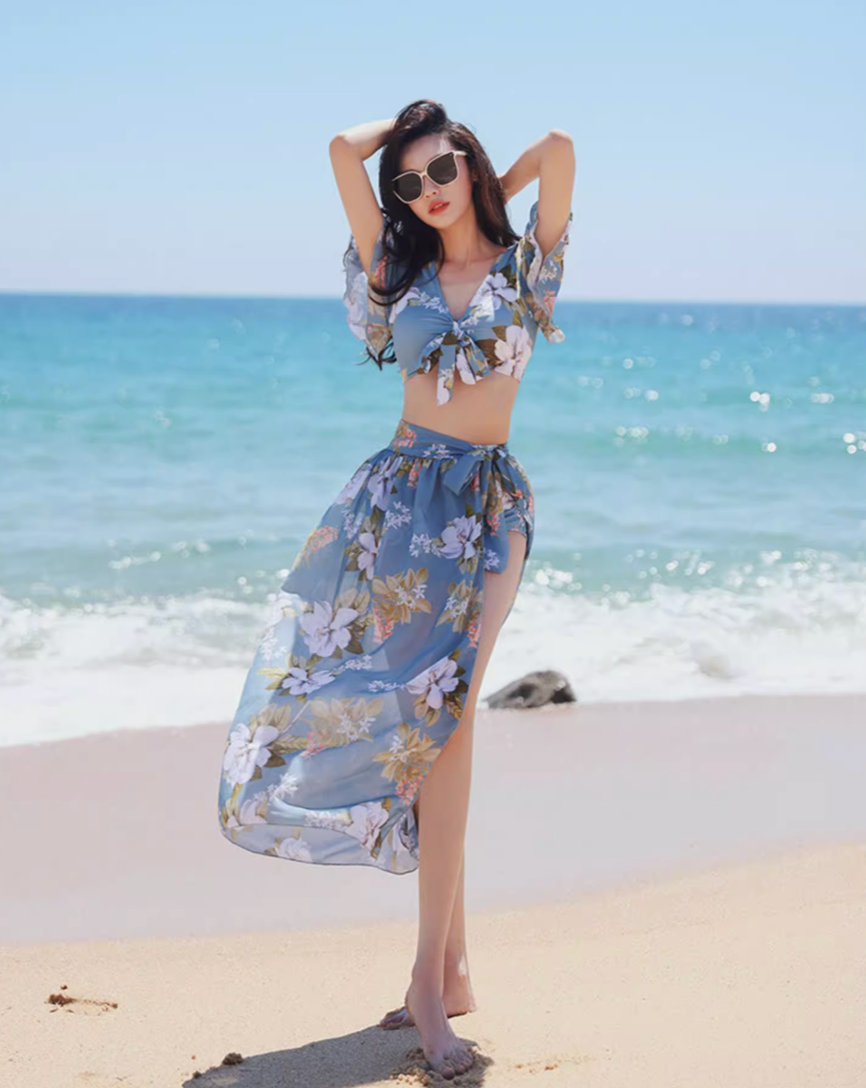 French sense one-piece swimwear