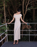 Elegant tight square neck dress (long sleeves)