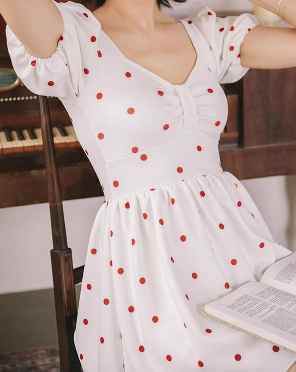 Retro dot swimwear