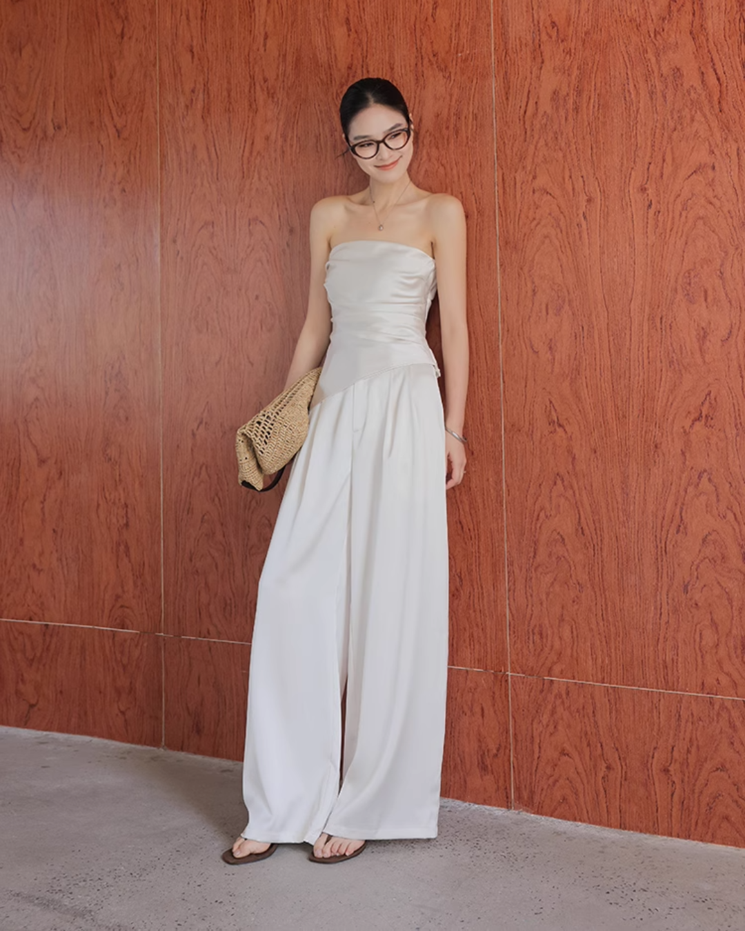 Wide leg pants &amp; tube top setup