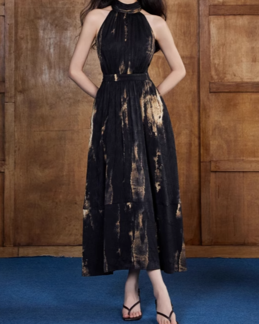 Halter neck fashionable dress