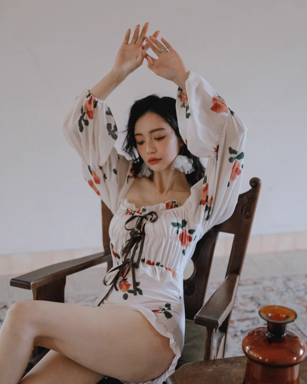 Romantic Floral One-Piece Swimwear