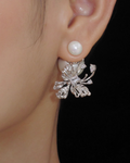 Butterfly Pearl Back Earrings