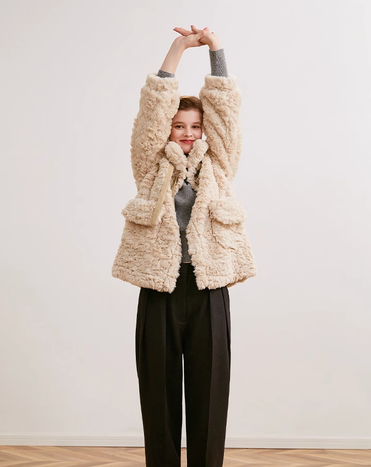 Sheep boa coat