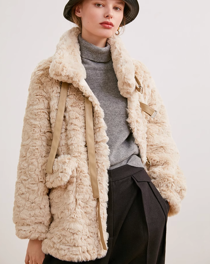 Sheep boa coat
