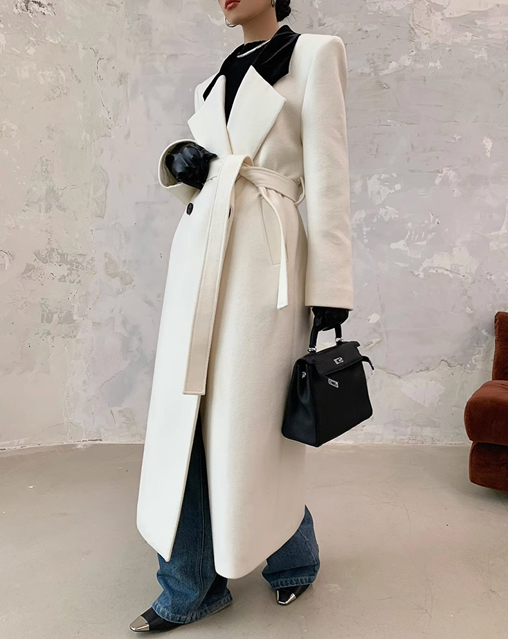 【予約商品】Contrast coller wool coat
