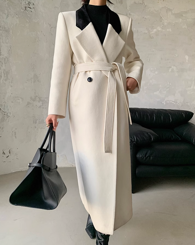 【予約商品】Contrast coller wool coat