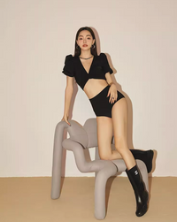 Puff sleeve swimwear