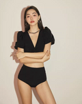 Puff sleeve swimwear