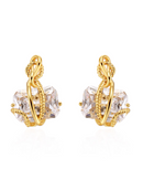 Crystal stone earrings & necklace
