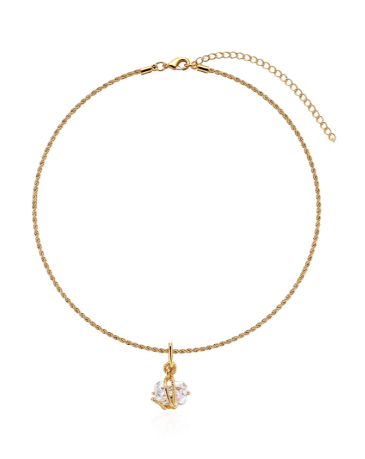 Crystal stone earrings &amp; necklace