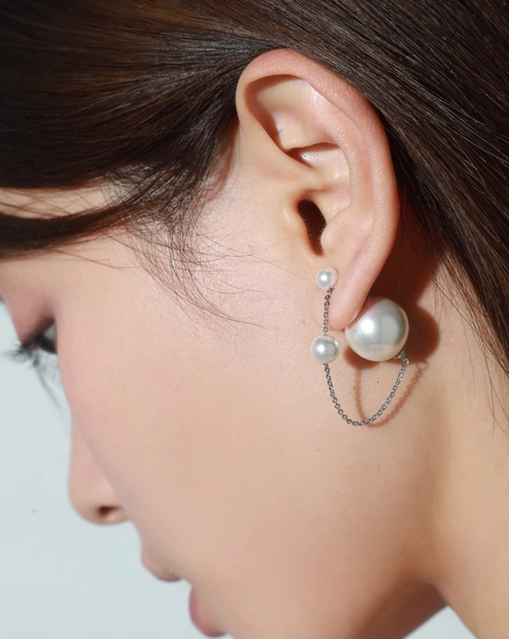 2way pearl earrings
