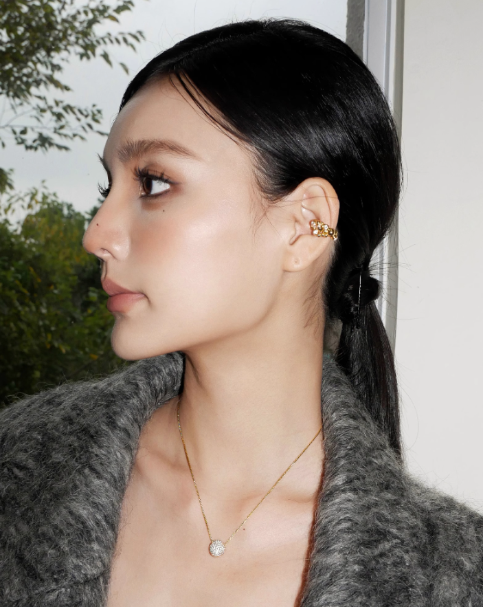 Bubble motif ear cuff