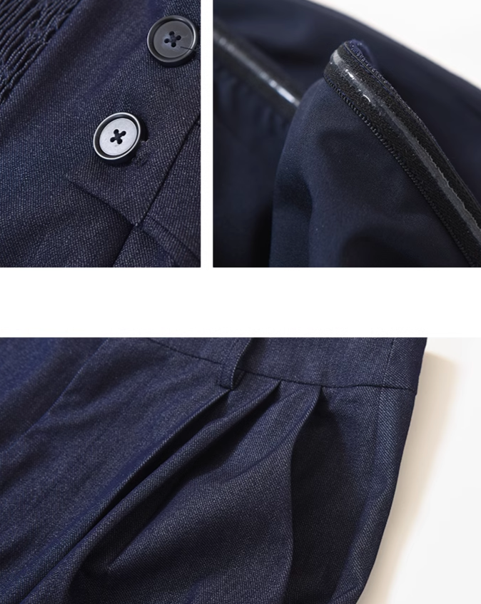 Soft denim tube top setup