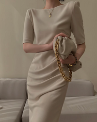 Elegant tight dress（長袖・五部袖）
