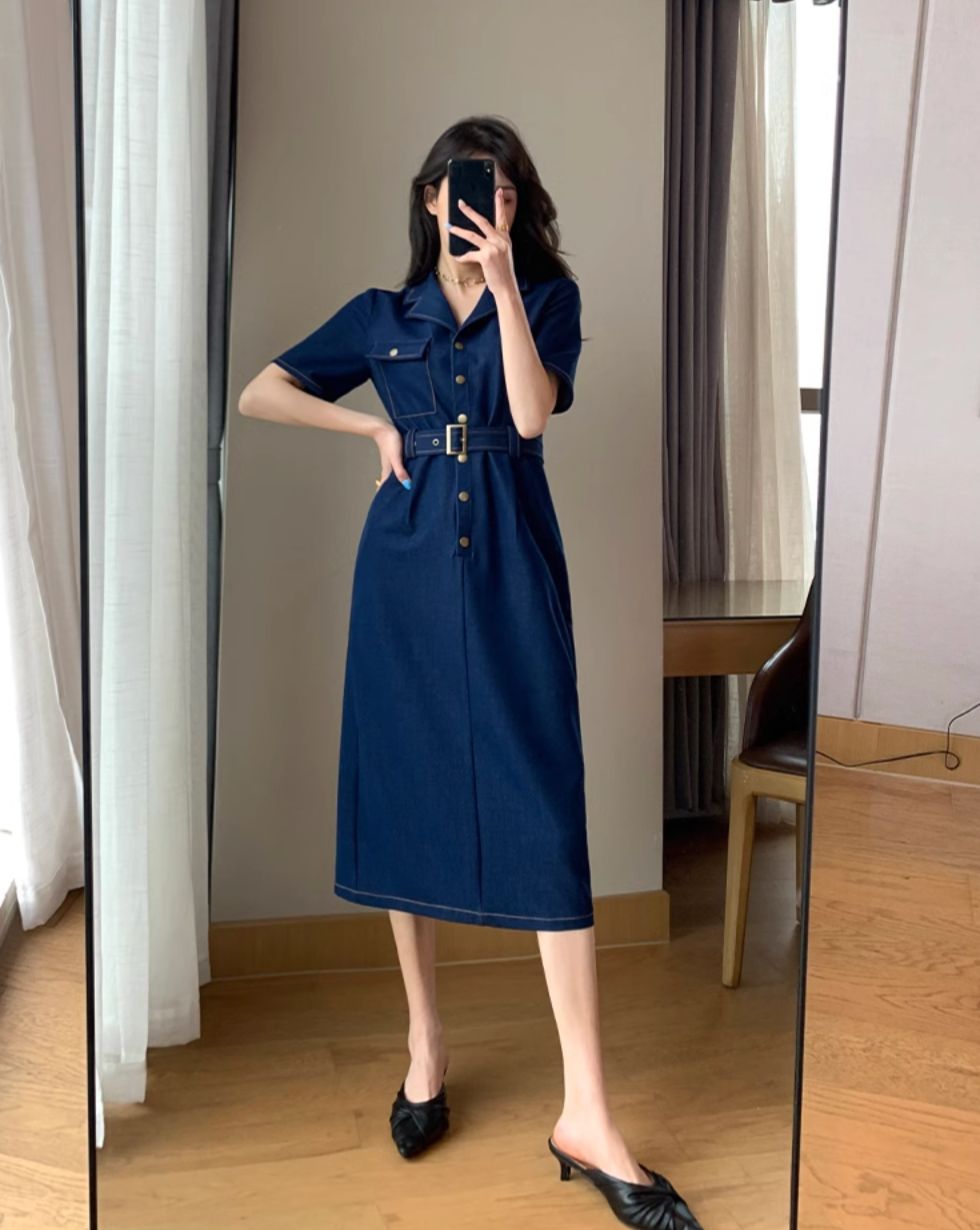 Style up denim dress