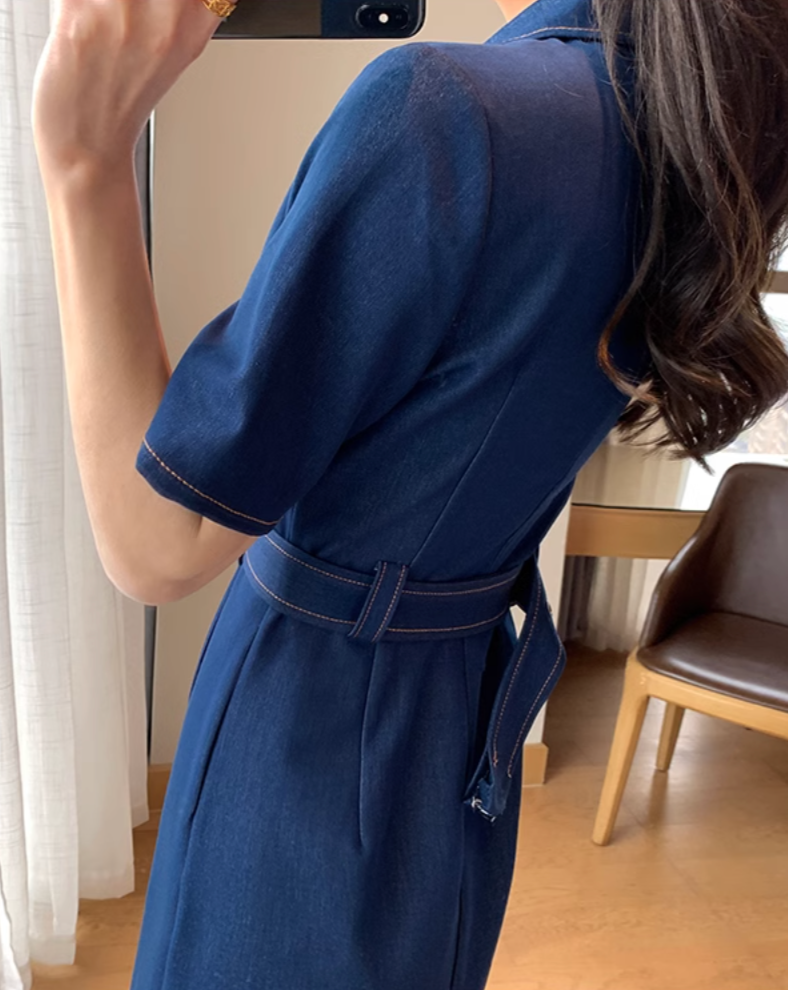 Style up denim dress