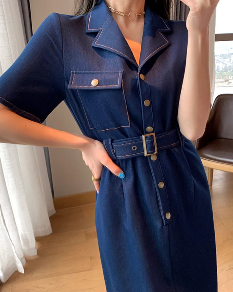 Style up denim dress