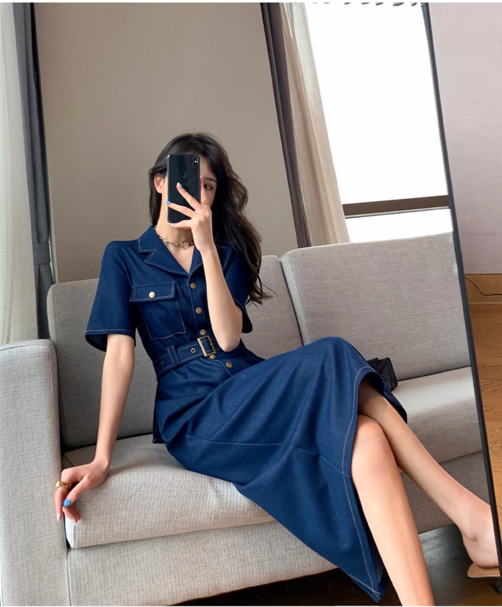 Style up denim dress