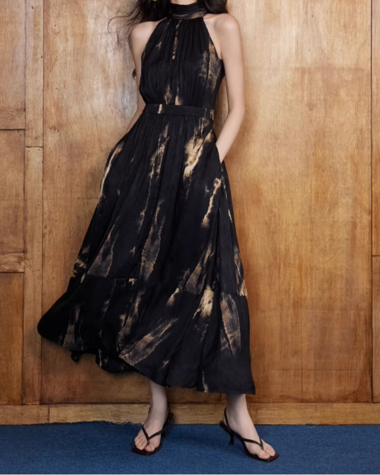 Halter neck fashionable dress