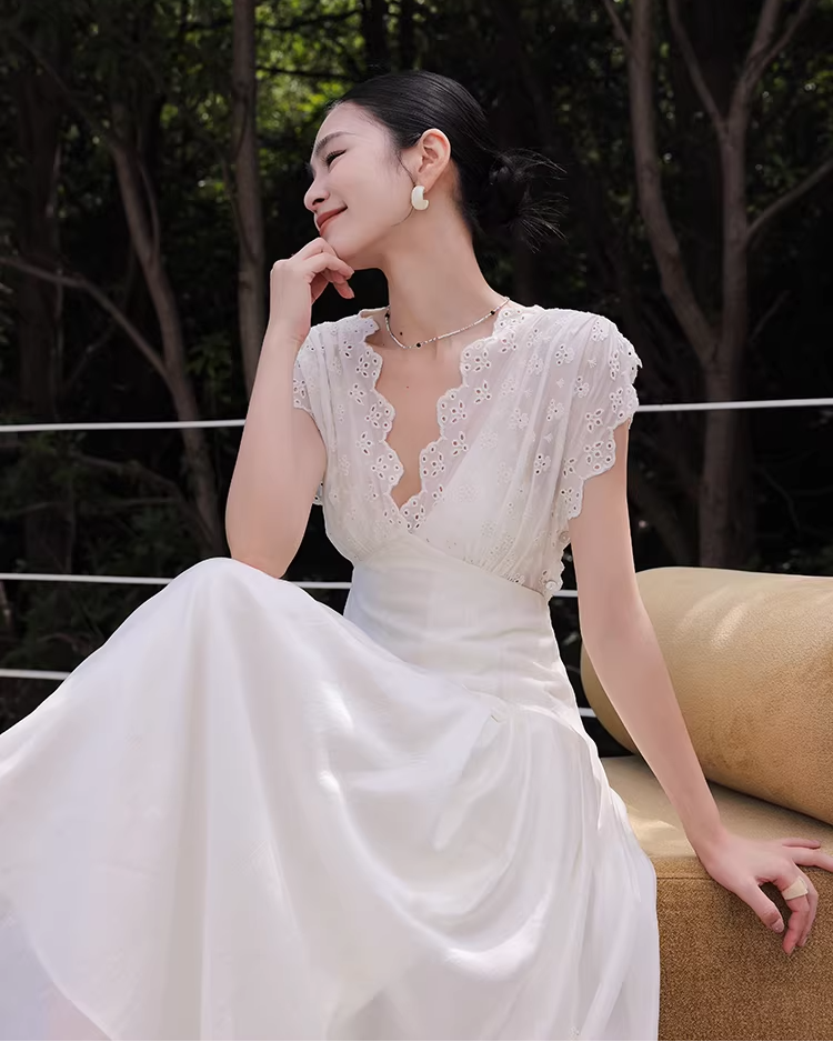 Airy White Maxi Dress