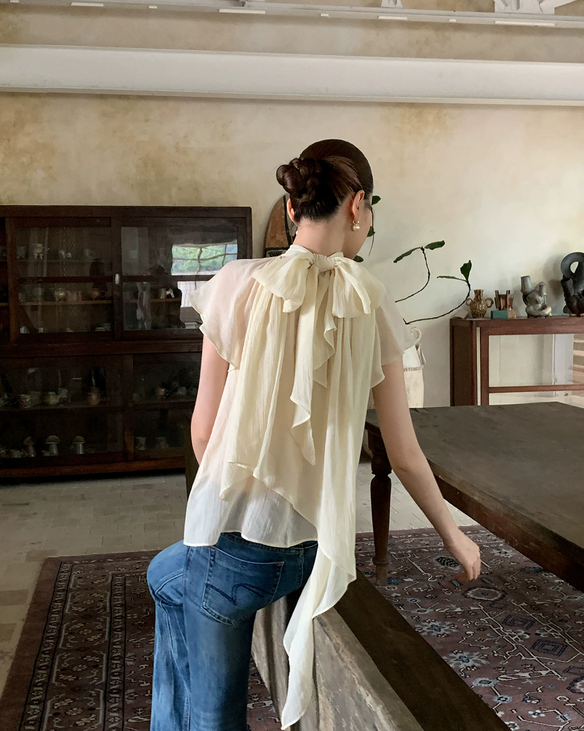 Airy High Neck Blouse
