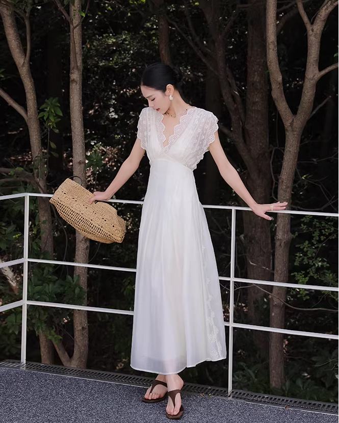 Airy White Maxi Dress