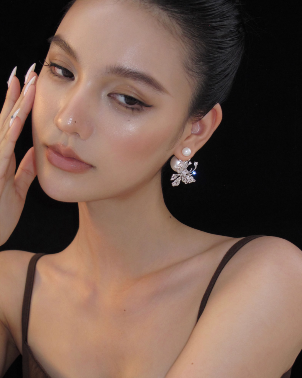 Butterfly Pearl Back Earrings