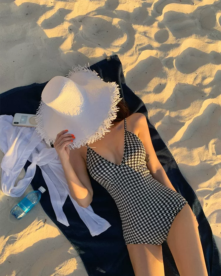 French Check Monokini