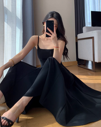 Neck Elegant Flare Dress