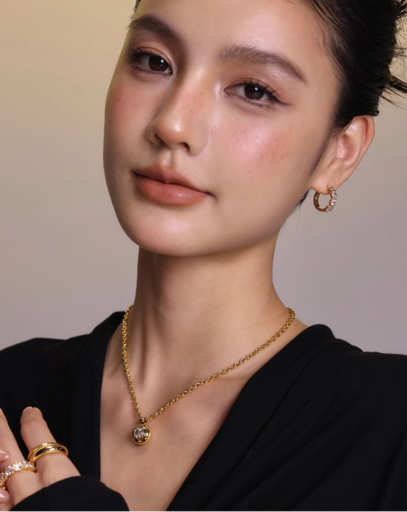 Round Zirconia Earrings