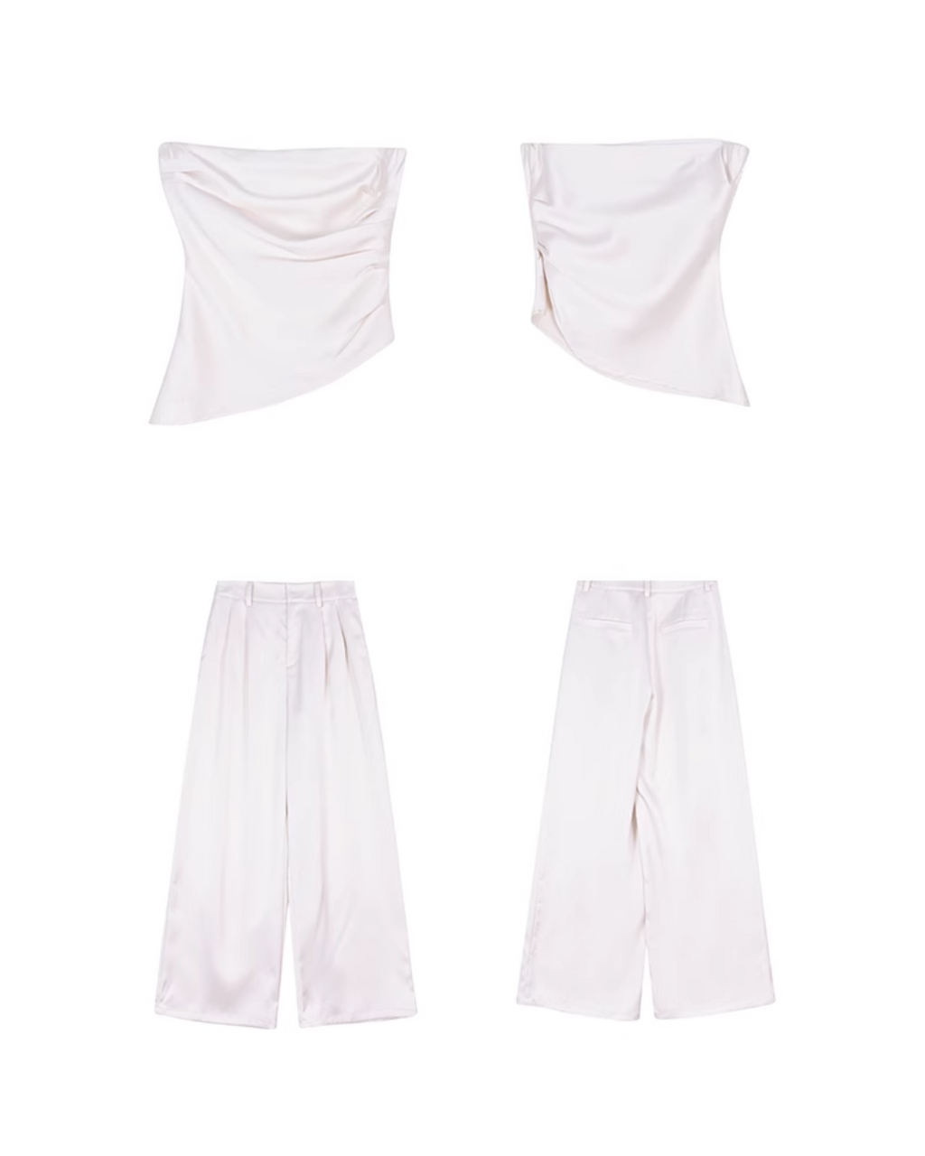 Wide leg pants &amp; tube top setup