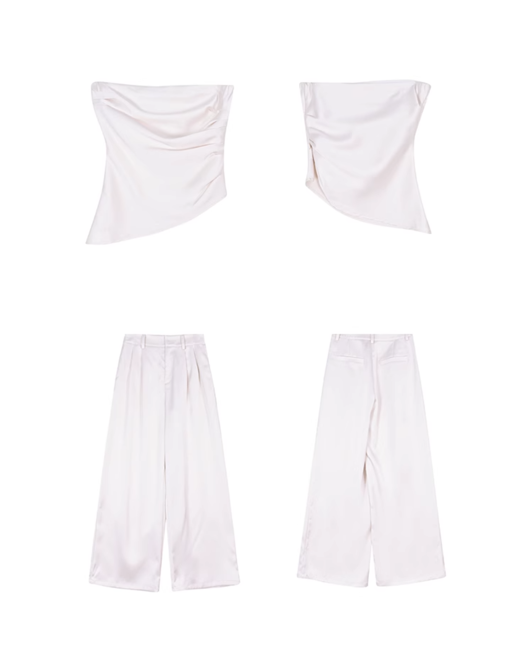 Wide leg pants &amp; tube top setup