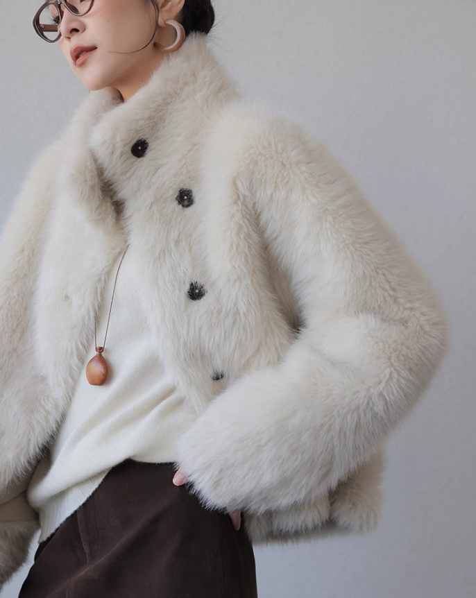 Off-white sheep coat