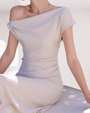 Elegant tight square neck dress (long sleeves)