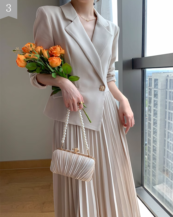 Formal jacket dress(White)