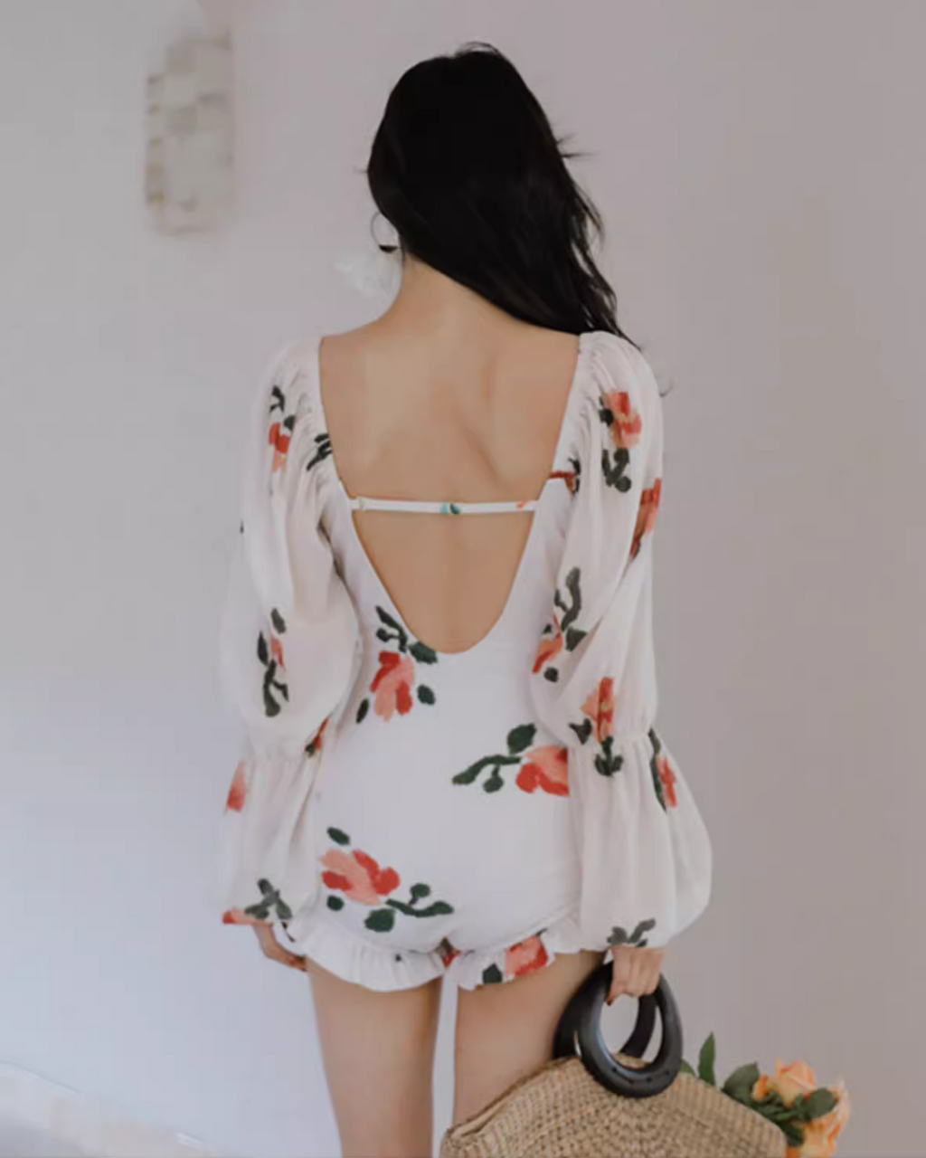 Romantic Floral One-Piece Swimwear