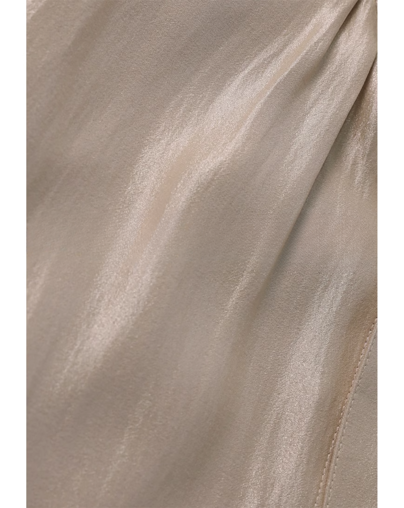 Champagne silk ribbon shirt