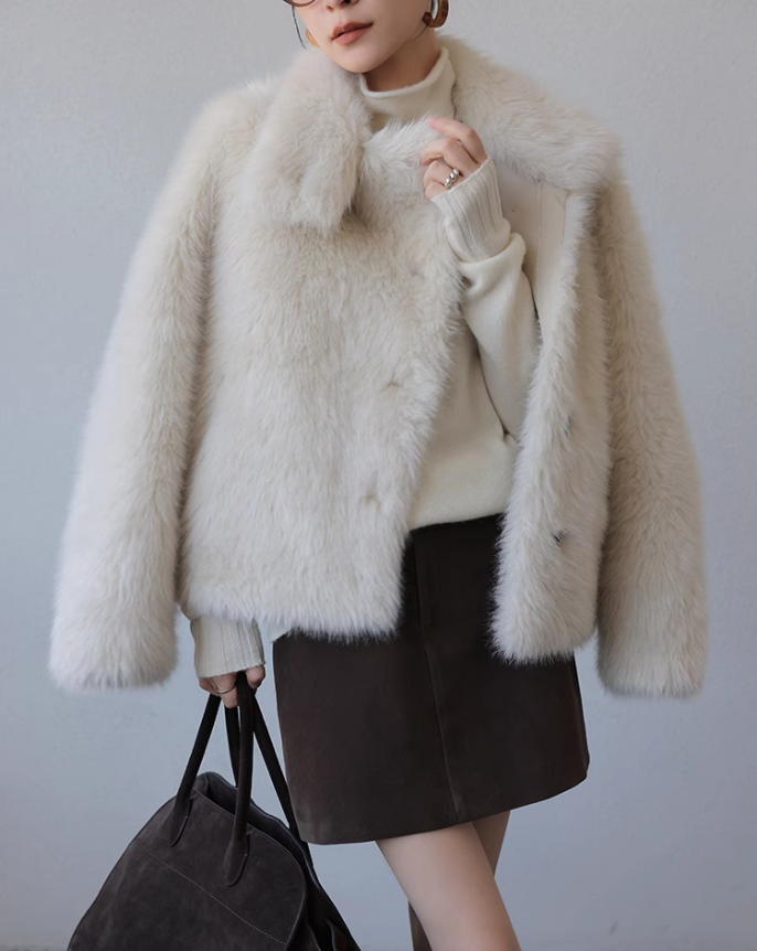 Off-white sheep coat