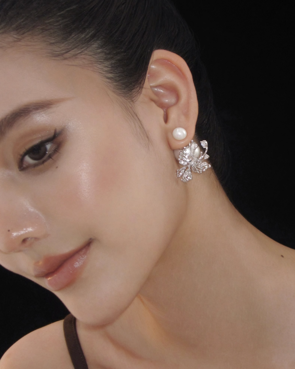 Butterfly Pearl Back Earrings